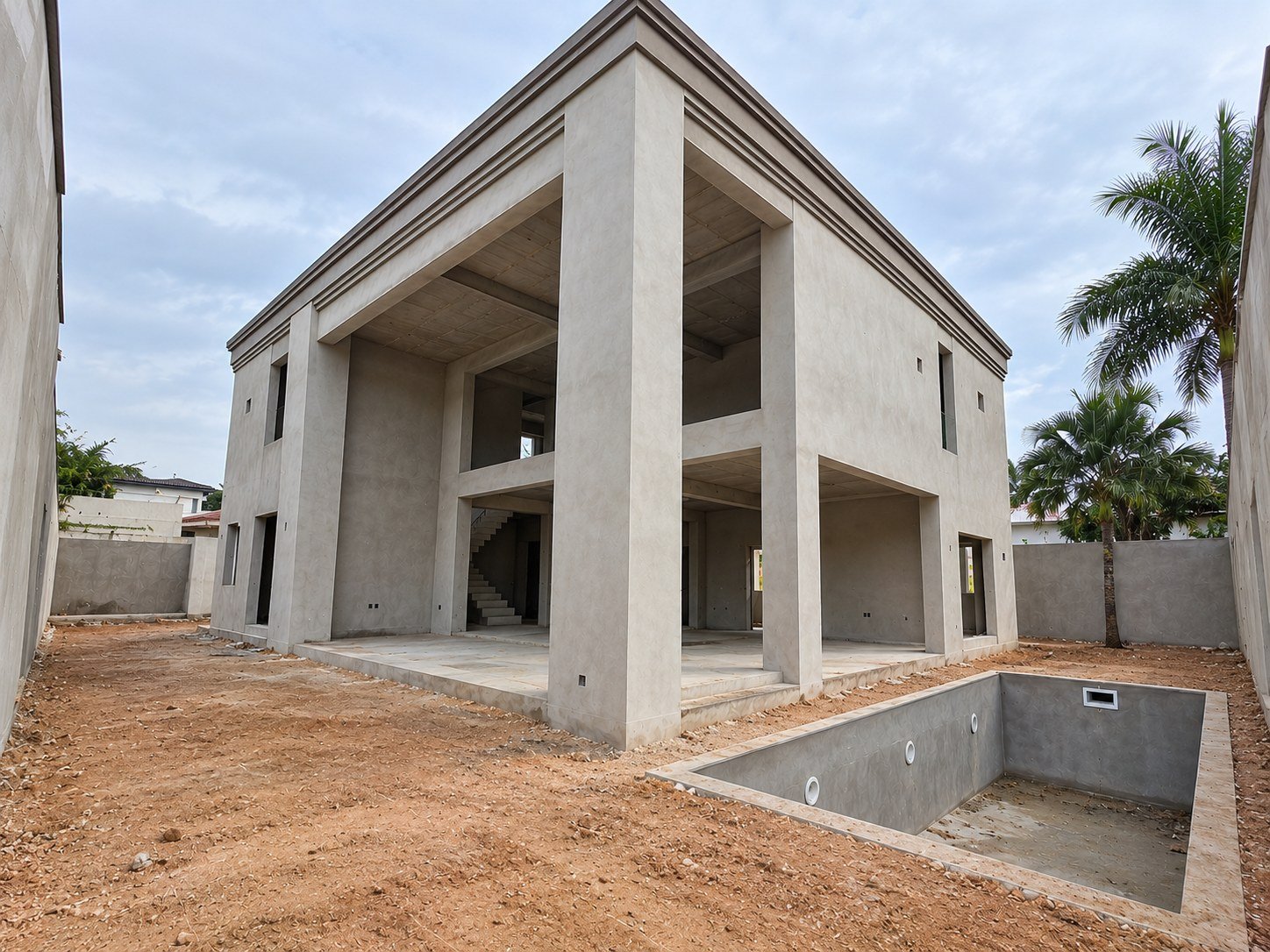 Villa duplex en construction au CHU d’Angré à Abidjan